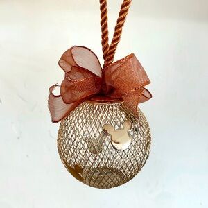 Disney Park Mickey Rose Gold Metal Mesh ornament